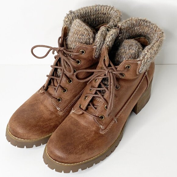 Carlos by Carlos Santana Shoes - Carlos Women's Glynn Fashion Boot 9.5 M Tan Brown Winter Cuff